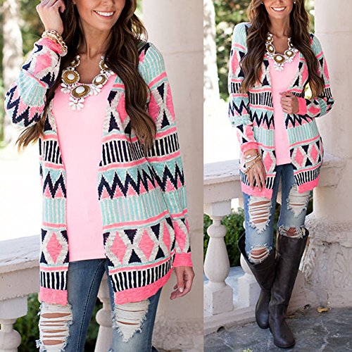MIOIM カーディガン レディース 春秋 薄地 ロング ニット エアコンシャツ 冷房対策 トップス 体型カバー 長袖 カットソー プリント柄 通勤 スリム