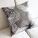Flocking Dandelion Grey Black White Throw Pillow Case Decor Cushion Covers Square 1818 Inch Cotton Blend (grey)