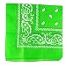 Paisley Cotton Bandana Neon Green