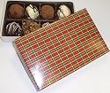 Scott's Cakes Assorted Truffles 1/2 Pound Christmas Plaid Box