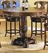 Cherry Finish Pineapple Deisgn Round Counter Height Dining Table