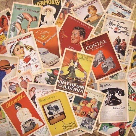 Retro Greeting Cards Postcards Old Travel Postcards Worth Collecting 32pcs a Set (Europe and America Poster)
