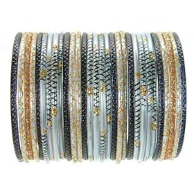 Beachcombers! Event and Wedding Ethnic Glass Indian Bangles Belly Dance Bracelets BoHo Chic Full...