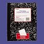 Compostion Book,Special Ruled,9 3/4"x7 1/2",White Paper/Black Cover (MEA09956)