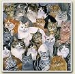 Tile Trivet ~Just Cats~ 6 inch x 6 inch ~ code 762