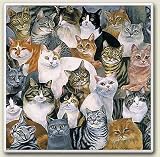Tile Trivet ~Just Cats~ 6 inch x 6 inch ~ code 762