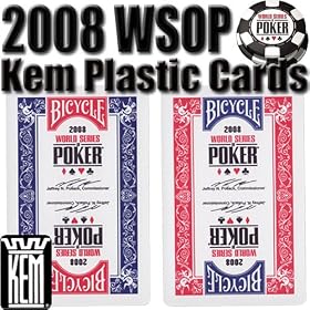 Kem World Series of Poker 100% Plastic Playing Cards, Game used in the 2008 WSOP