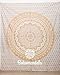 Beautiful Gold Handmade Crafted Indian Ombre Mandala Tapesty Wall Hanging Art Decorative Beach Sheet Throw