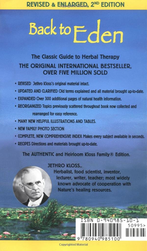 Back To Eden: Jethro Kloss: 9780940985100: Amazon.com: Books