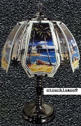 Palm Trees Touch Lamp ET-PLM Select Base Finish: Pewter