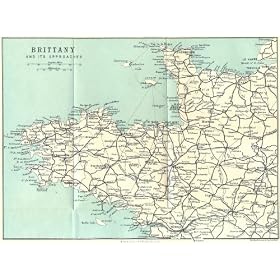 FRANCE:Brittany approaches,1923 map