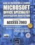 Guide pr�paration � l'examen : Access 2003