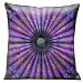Lama Kasso Parisian Elegance 2 Antique Gold on Multi Colored Satin 18-Inch Square Pillow, Design on Reverse Side
