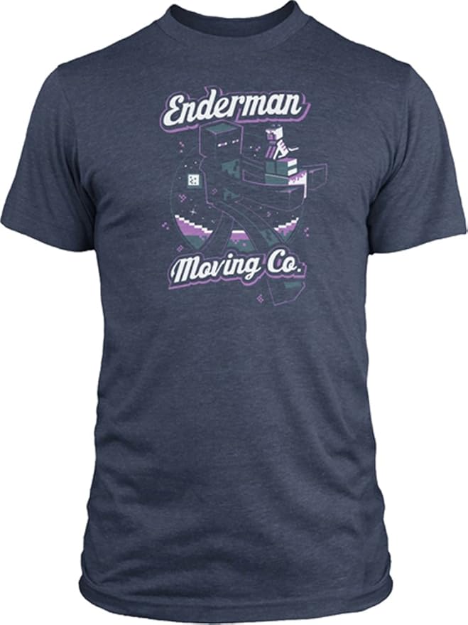 Minecraft Enderman Moving Co. Men's Navy T-shirt | Amazon.com Minecraft Enderman Moving Co. Men's Navy T-shirt | Amazon.com