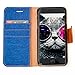 3-in-1 Designer iPhone 6, 6s Cloth Magnetic Wallet Case | Durable and Extra-Slim | Lightweight Canvas Diary Design & Ultra-Strong Magnetic Closure | TPU Leather || Apple 6/6s (Blue Jean)