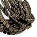 CzechMate 6mm Square Glass Czech Two Hole Tile Bead - Dark Bronze