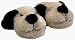 White Fuzzy Dog Animal Slippers for Women