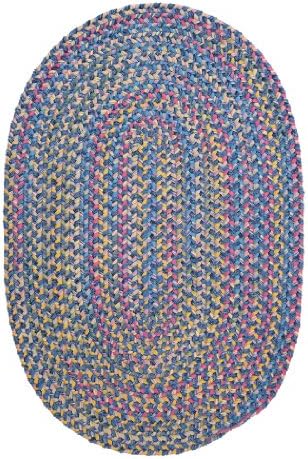 Botanical Isle Polypropylene Braided Rug, 2-Feet by 3-Feet, Oasis Blue