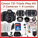Canon EOS Rebel T3i Digital 18 MP CMOS SLR Cameras (600D) with Canon EF-S 1 ....