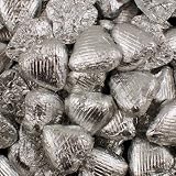 Silver Foil Wrapped Belgian Milk Chocolate Hearts - 10 pack
