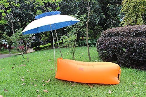 Kitoch 2016 Newest Fast Inflatable Sleeping Bag same Hangout suitable for Camping &amp; Travel ,Air Mattress Bed Beach Sofa-Orange