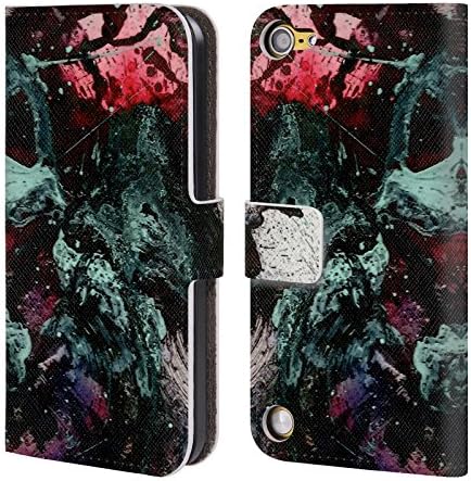 Official Demian Dressler Brushes Series Memento Mori Leather Book Wallet Case Cover For iPod Touch 5th Gen / 6th Gen