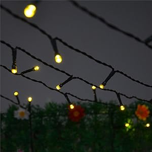 INST Solar Powered LED String Light, Ambiance Lighting, 55ft 17m 100 LED Solar Fairy String Lights for Outdoor, Gardens, Homes, Christmas Party (Warm white)