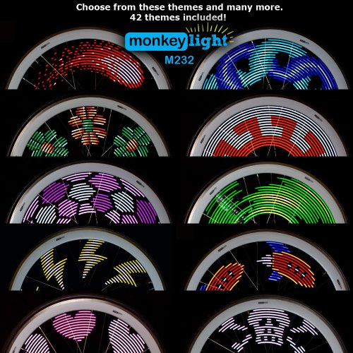 Monkey Light M232 Bike Light - 32 Full Color LEDs - 42 Patterns - Waterproof