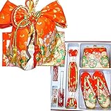七五三 絵羽柄結び帯はこせこセット 3サイズ6色/M(5歳用18cm) 赤