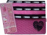 New Hello Kitty Triple Comparment Pencil Case & Stationery Set