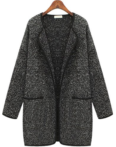 (イイネショップ) eeNeshop ノーカラー シンプル オープン コート