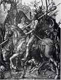 Albrecht Durer Fine Art Woodblock Poster Print Knight Death and the Devil
