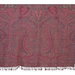 Indian Blanket Pure Wool Asian Jacquard Pattern 82 inches x 60 inches