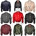Janisramone Womens Ladies New Ma1 Bomber Vintage Padded Jacket Girls Zip Up Classic Biker Coat