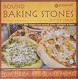 Pizzacraft PC0003 8" Round Ceramic Mini Baking/Pizza Stones, Set of 4