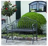 Gartenbank Eisen Metallbank Bank Metall 2-Sitzer 110cm NEU