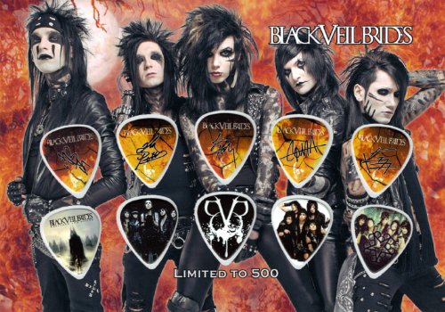 Black Veil Brides Andy Biersack 10 Guitar Picks Set Display #2