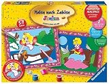 Ravensburger 27716 - Bezaubernde Prinzessinnen - Malen nach Zahlen Junior, 2 Motive, 30 x 24 cm - Ravensburger