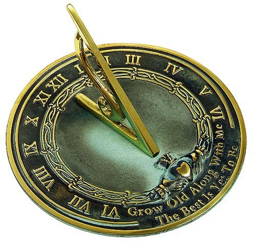 Rome RM2308 Brass Sundial Grow Old With Me