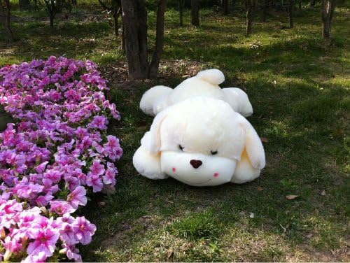 50cm White Dog Fragrant Scent Shy Dog Dog Pillow Big Head Dog Plush Toy Dog Doll Christmas Gift