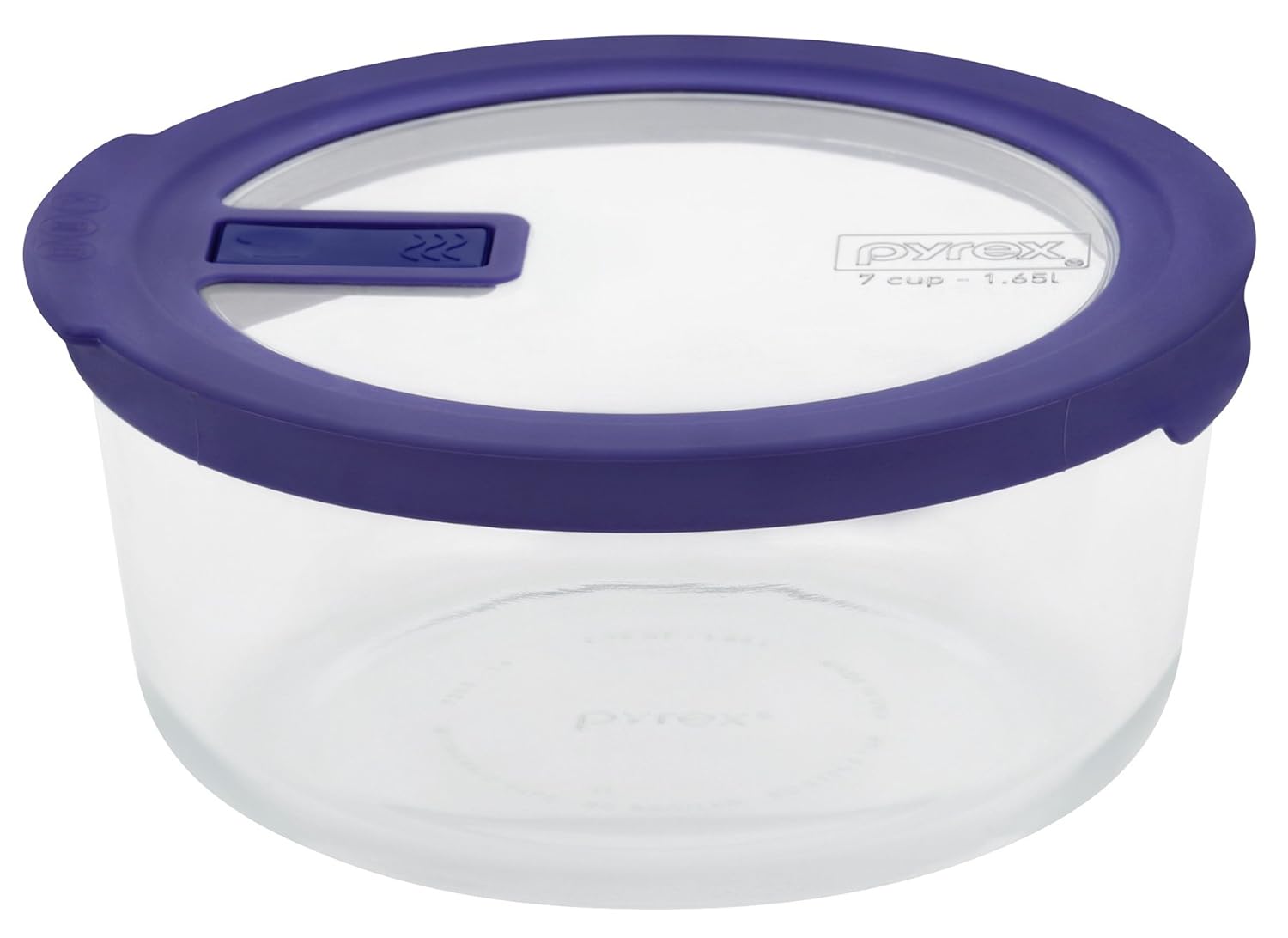 Pyrex No Leak Lids Clear Round Glass Food Storage Containers 1 2 4 7