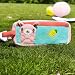 [Rabbit & Carrot] Embroidered Applique Pencil Pouch Bag / Cosmetic Bag / Carrying Case (7.3*3.3*1.4)
