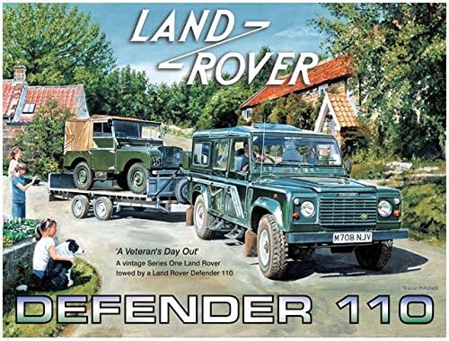 CLASSIC ARTWORK - TREVOR MITCHELL COLLECTION - Land Rover Defender 110 - Artwork Is Paint On Metal
