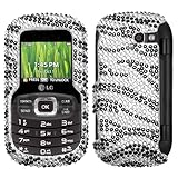 MyBat LG Octane Diamante Protector Cover - Black Zebra