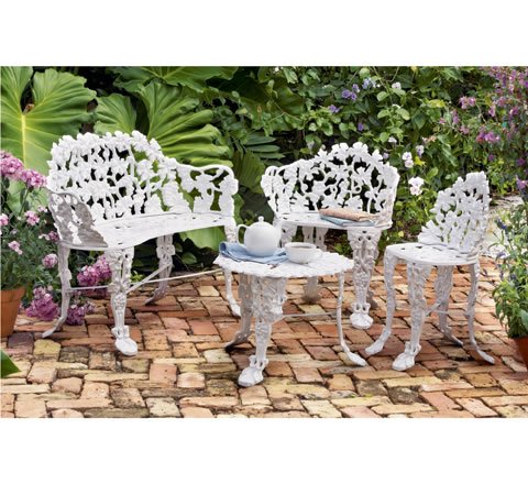 Cast Aluminum Settee, 36-1/2