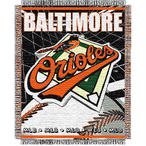 Baltimore Orioles Jacquard Woven Throw Blanket