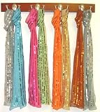 Long Flowy Sequin Scarf belt - Peach Couture