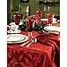 Lenox Holly Damask Runner, 90-Inch, Red