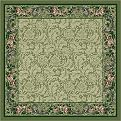 Rose Damask Rug - Peridot (7'7" Square)