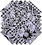 Michael Miller BLACK & WHITE 6.5 Quilting Fabric Squares 61SJHAZQTCL. SL160 Michael Miller BLACK & WHITE 6.5 Quilting Fabric Squares